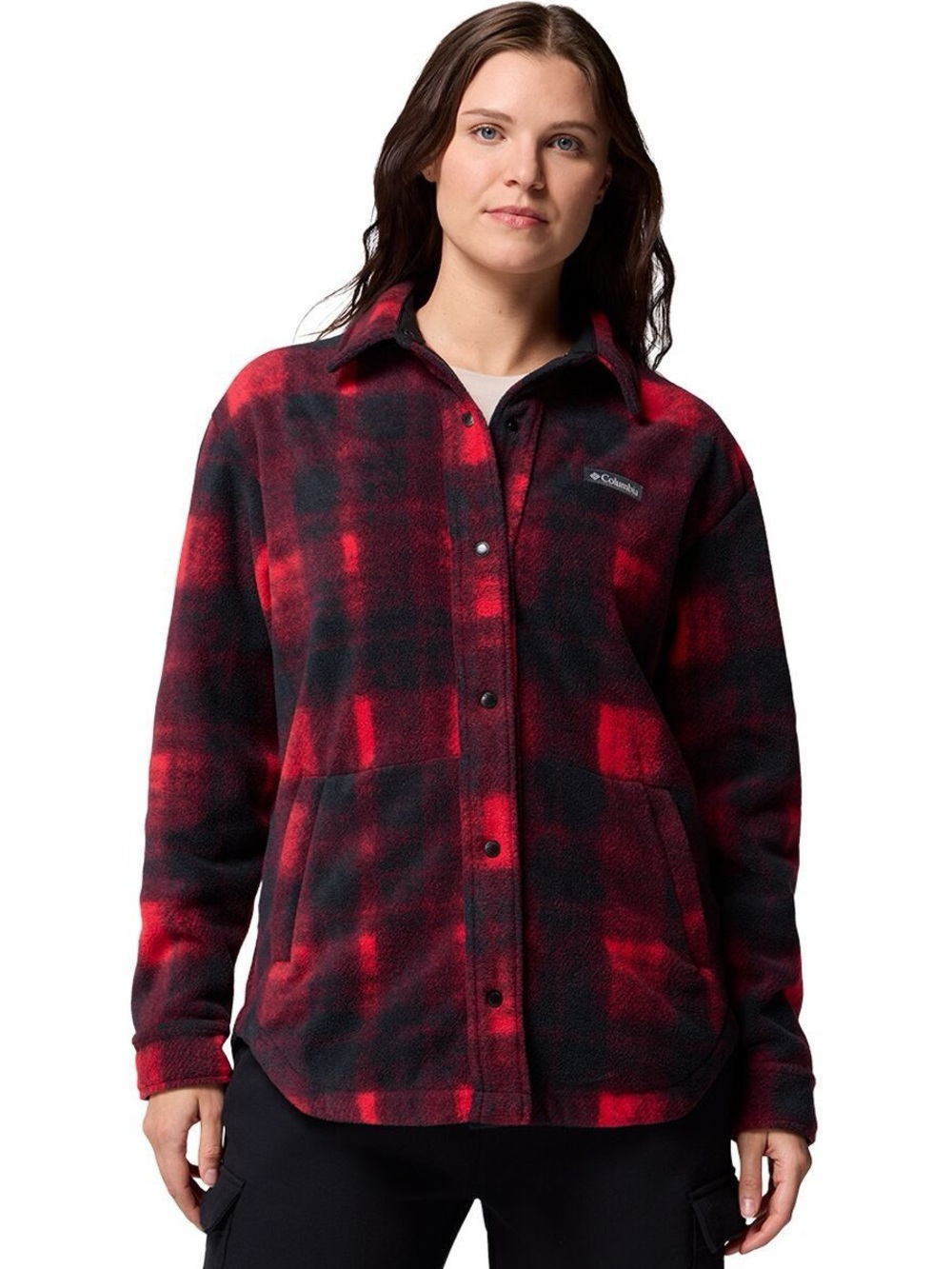 New! Columbia Benton Springs II Shirt Jacket Plaid Womens Size Medium